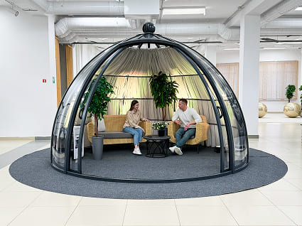 Какой вариант открывания купольной беседки самый удобный?