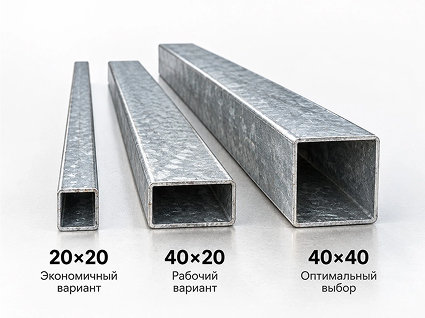 Какой каркас должен быть у хорошей теплицы: 20×20, 40×20 или 40×40?