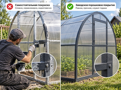 Почему теплицу не стоит красить самостоятельно?