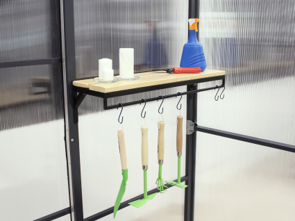 Полка и навесной столик в теплицу