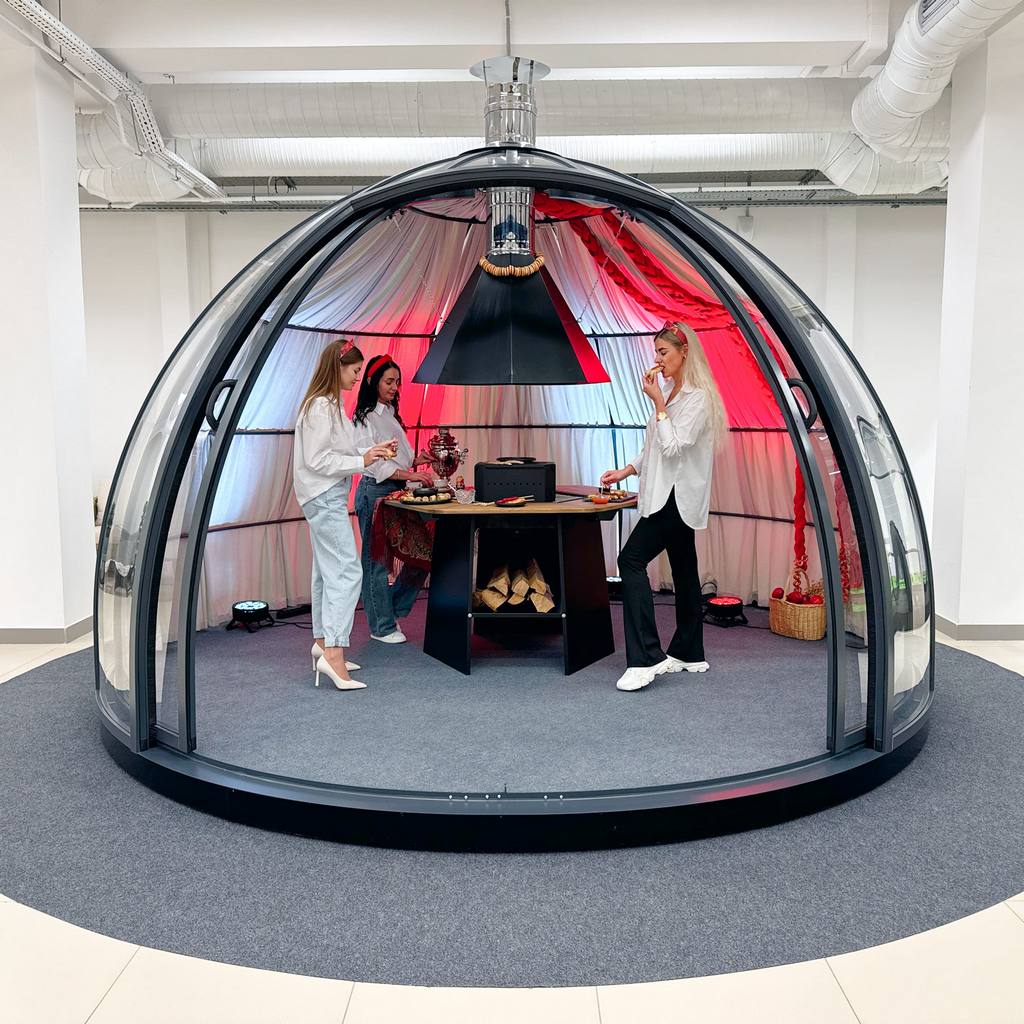 Купольная гриль-беседка