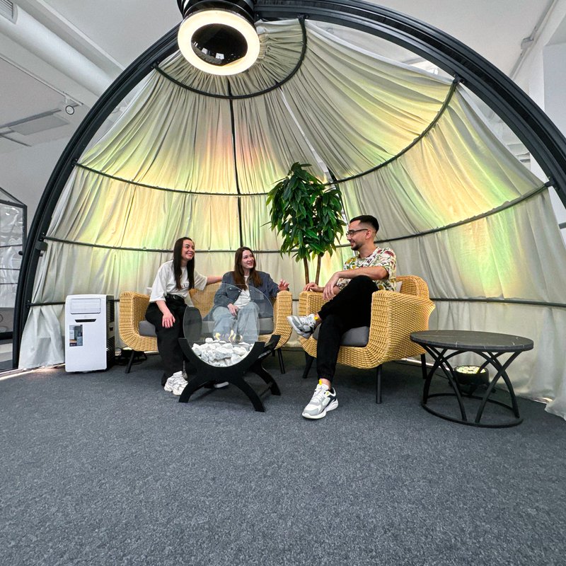 Купол из МПК d 6м | половина открывания