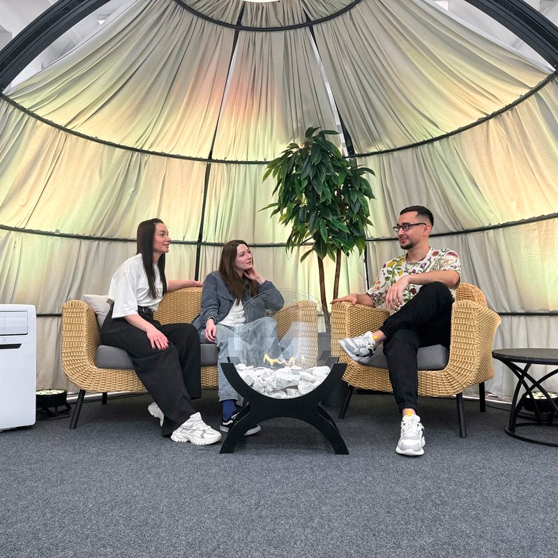 Купол из МПК d 6м | половина открывания