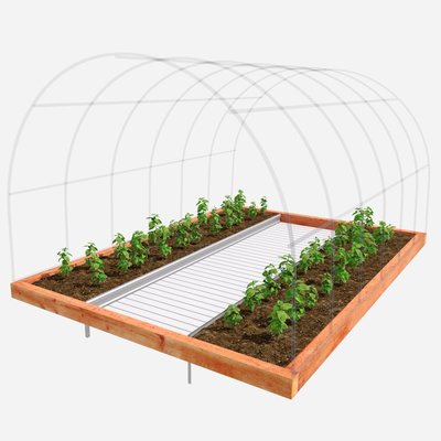 Оцинкованные “Бордюры” высотой 17 см в теплицу