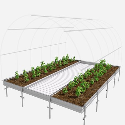 Оцинкованные “Бордюры” высотой 17 см в теплицу