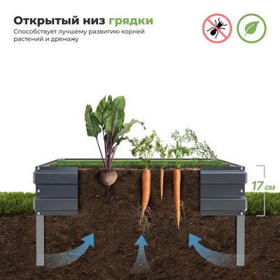 «Ровные грядки» высотой 17 см